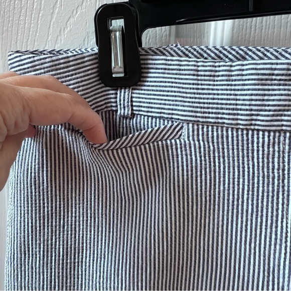 ⭐️ Talbot's Seersucker Capri Pants -Size 24 blue & white - Picture 3 of 14